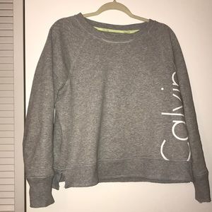 Gray Calvin Klein performance sweatshirt